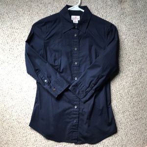 J. Crew Haberdashery navy button-down shirt